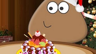 Pou Cooking Christmas Cake /  Game Video for Little Kids screenshot 5