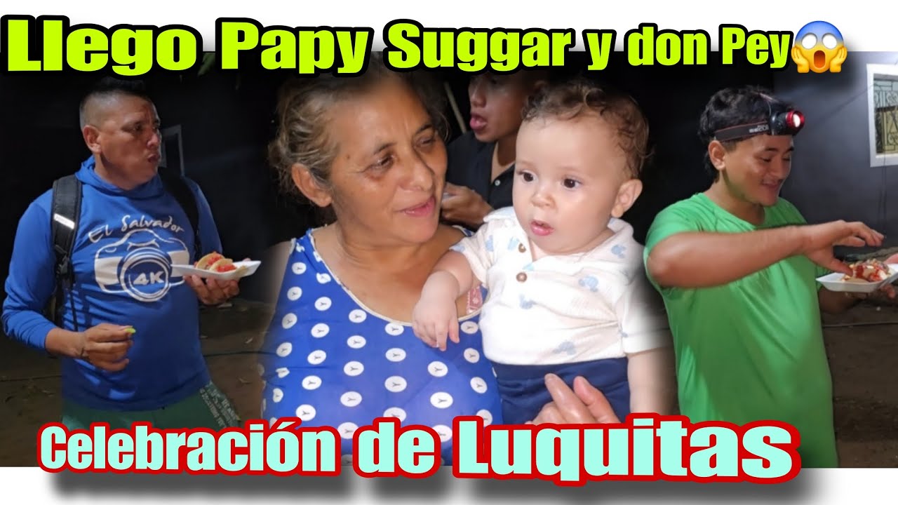 Papy Suggar y don Pey llegaron a la celebración de baby Lucas👶🎉 Disfrutan de unos ricos tacos😋😱