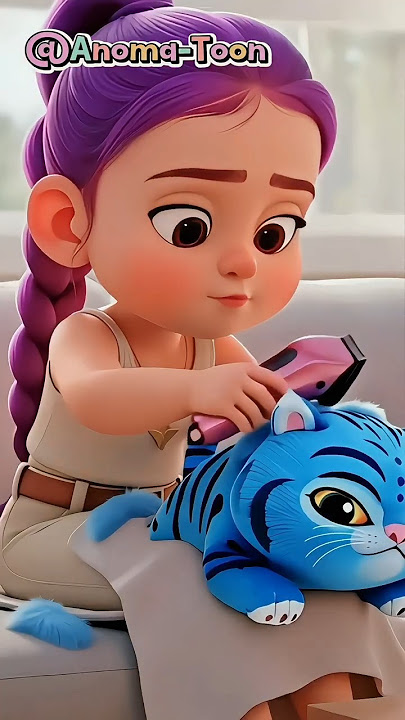 🙀😿 Rumi is cutting the little cat's fur. #rumi #demonhunters #golden #kpop