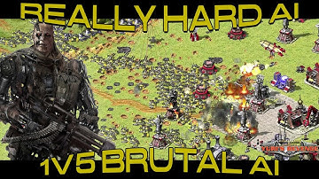 HARD MAP!!! Part 5 - 1v5 BRUTAL AI ( Command & Conquer - Yuri