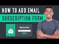 How to Add Email Subscription to WordPress - using Mailchimp