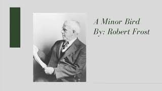 A Minor Bird by Robert Frost