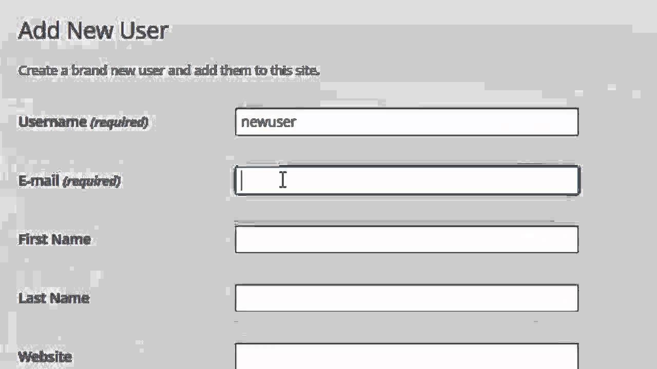 Adding a user to WordPress - YouTube