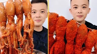 ASMR Amazing Spicy Octopus Eating Show Compilation #33