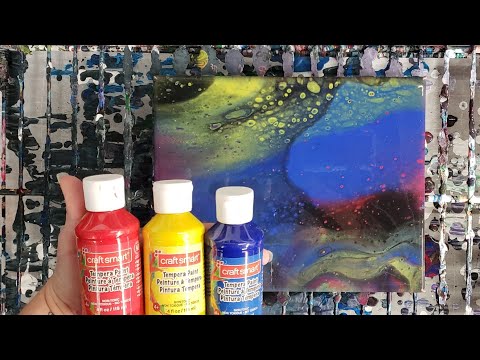 Acrylic Pouring With Tempera Paints