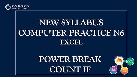 COMPUTER PRACTICE N5 & N6 COUNTIF