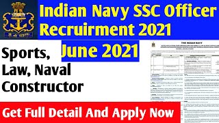 Indian Navy SSC Officer Recruitment June 2021 | Navy SSC Officer application form | Naukri Alerts
