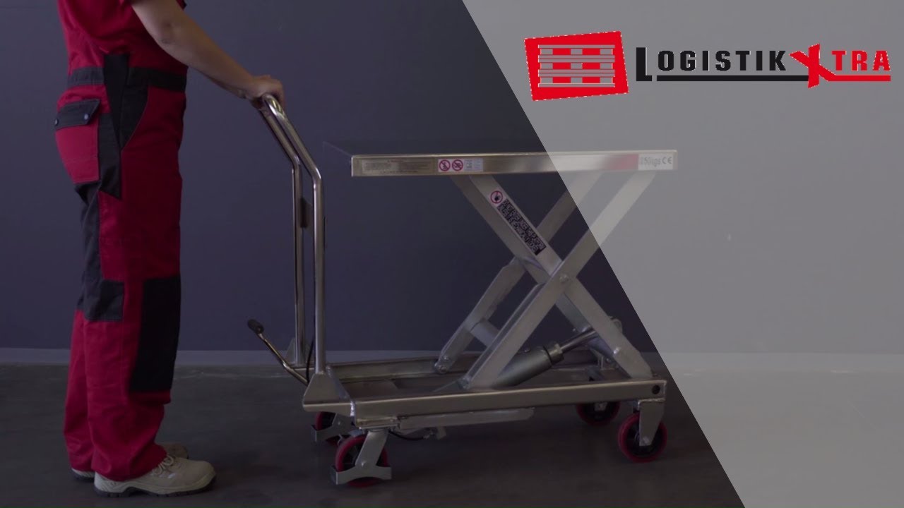 Mobiler Hubtisch Edelstahl - Logistik Xtra