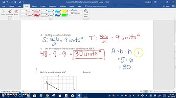 6.19 Unknown Area Problems on the Coordinate Plane