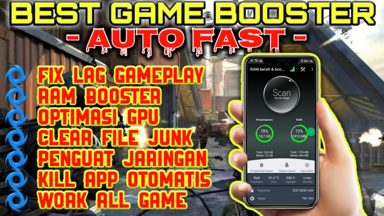 BEST GAME BOOSTER TERBAIK ANTI LAG WORK ALL DEVICE - YouTube
