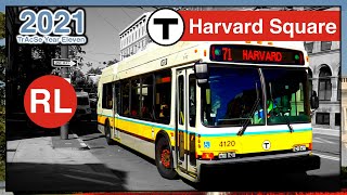 MBTA Harvard Station Bus, Rail and Trackless Trolley Action!