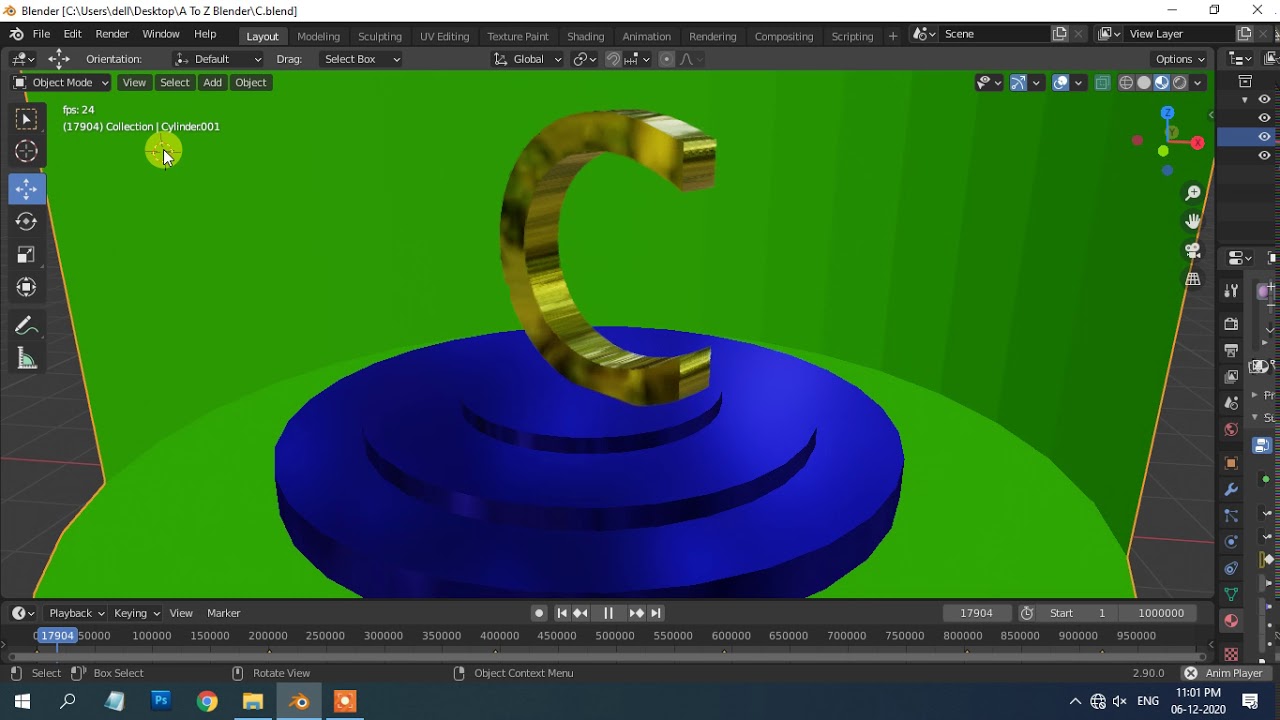 C 3D Text Screen Saver - YouTube