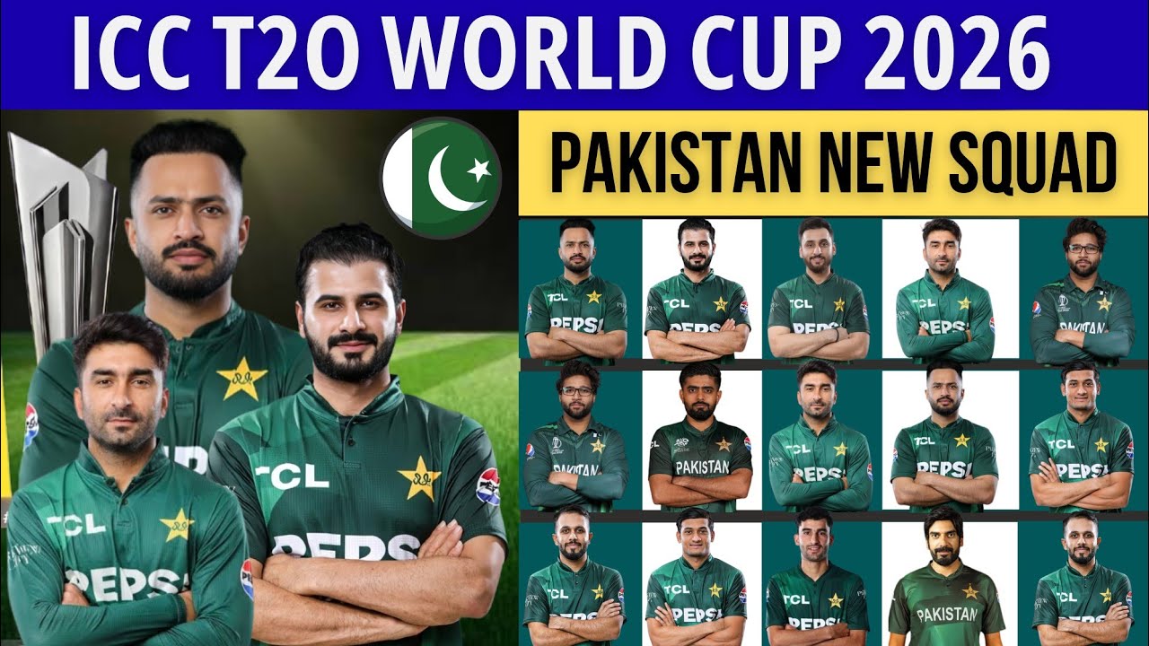 ICC T20 World Cup 2026 | Pakistan New Squad & Players List | PAK Team ...