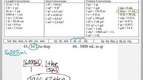 Math 118 : 1.1 #43, #44 (Mathematical Explorations Tutorial : Converting, Dimensional Analysis)