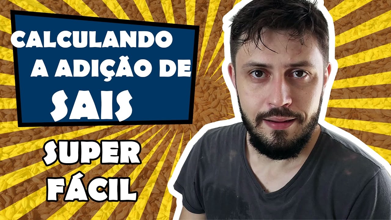 Calculando as adições de sais da ÁGUA CERVEJEIRA com planilhas - YouTube