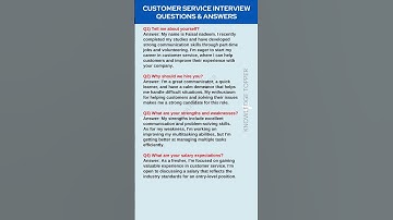 Customer Service Interview Questions and Answers
