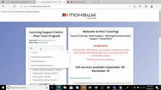 How to cancel a peer tutoring appointment for Mohawk College's Learning Support Centre