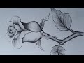 COMO DIBUJAR UNA ROSA CON LAPIZ - DIBUJOS BONITOS