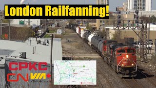 Railfanning CN, CPKC, and VIA Rail in London Ontario!