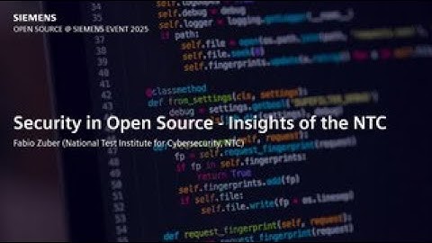 Security in Open Source - Insights of the NTC