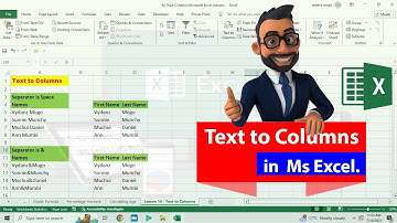 Text to Columns in Ms Excel | Lesson 14