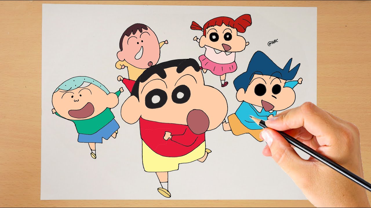 Let's draw Crayon Shin-chan! #japanesecartoon #crayonshinchan #drawing... |  TikTok