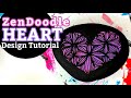 Zentangle Flower Heart Rock Painting Idea || Valentine's Day Art || Rock Painting 101