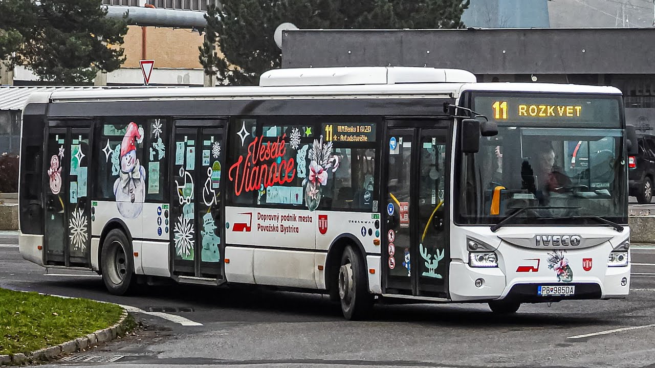 🚌 Iveco Urbanway 12M (PB-985DA) ako Vianočný autobus v Považskej Bystrici 🇸🇰 | DPMPB s.r.o. 🇸🇰