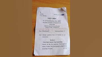 English question paper 2022-23 || BA 3rd semester English question paper 2022-23 || #questionpaper