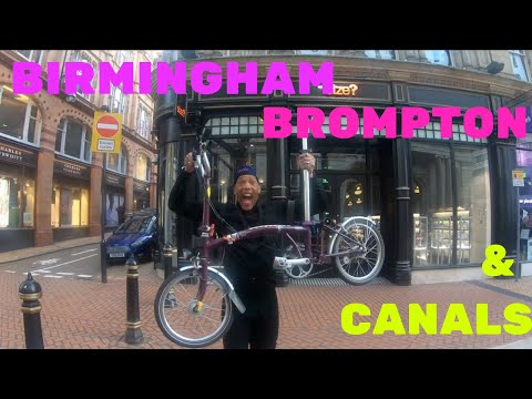 Cycling the grand union canal in Birmigham on a Brompton