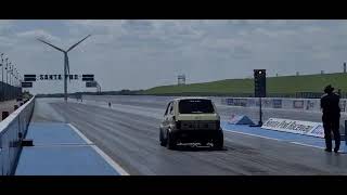 Fiat 126 drag car Taz Racing santa pod 9.88@139mph! 3sgte sqs dog box 1320