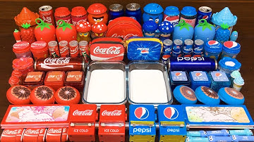 BLUE VS RED! Mixing Random Things into GLOSSY Slime ! Satisfying Slime Videos #429