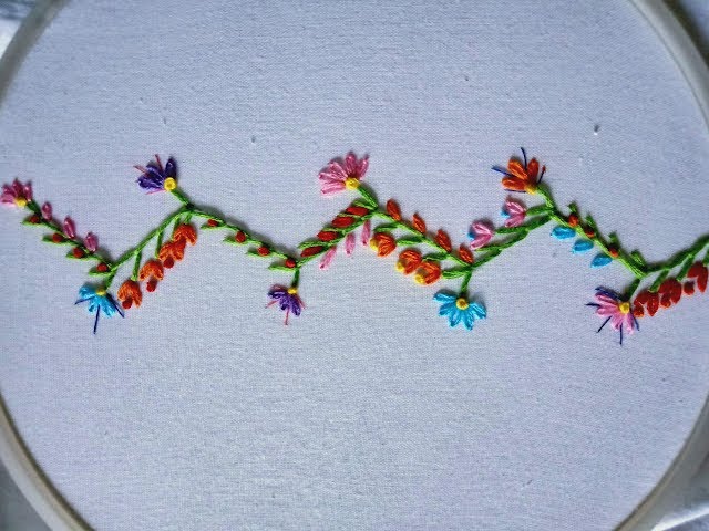 Hand embroidery/Hand embroidery stitches for beginners-Part-14