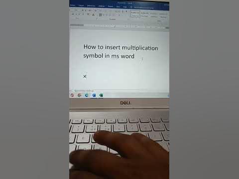 How To Type Multiplication Sign in Word #msword - YouTube