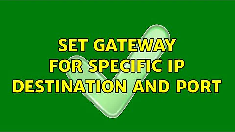 Set gateway for specific ip destination and port