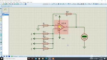 Summing Amplifier using Operational Amplifier with simulation Proteus