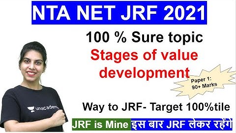 NTA NET JRF | 100 % Sure topic- Stages of value development | Navdeep Kaur