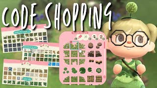 CODE SHOPPING for an OVERGROWN swamp | path & filler codes | green | Animal Crossing: New Horizon