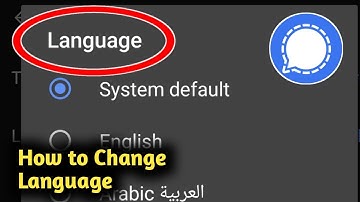 How to Change Language On Signal App