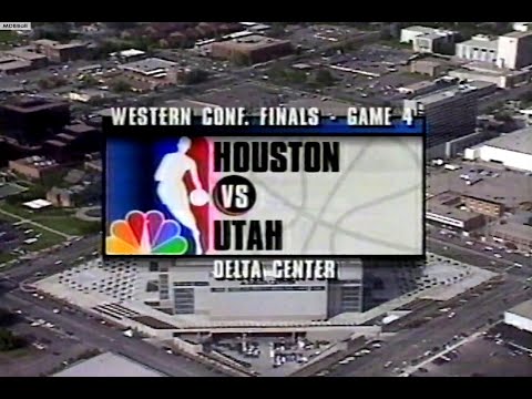 NBA On NBC Rockets Jazz 1994 WCF Game 4 Controversial Finish 