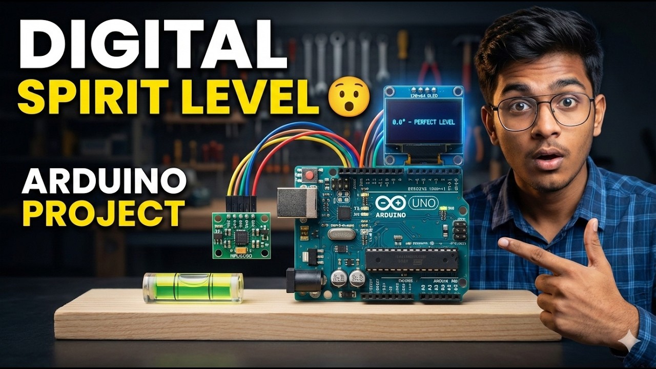 Digital Spirit Level Using Arduino and MPU6050 | OLED Based Level Meter ...