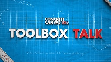 CCUSA Concrete Canvas ToolBox Talk