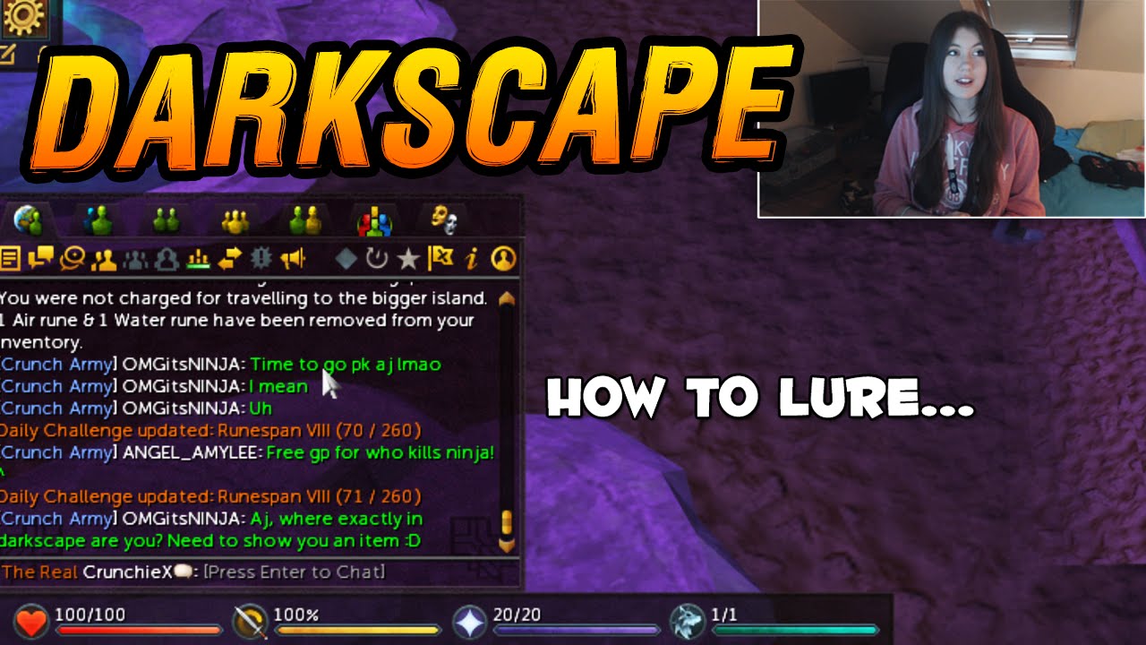 Darkscape: LURE CONFIRMED! & My Runescape Motivation! (w/Facecam)