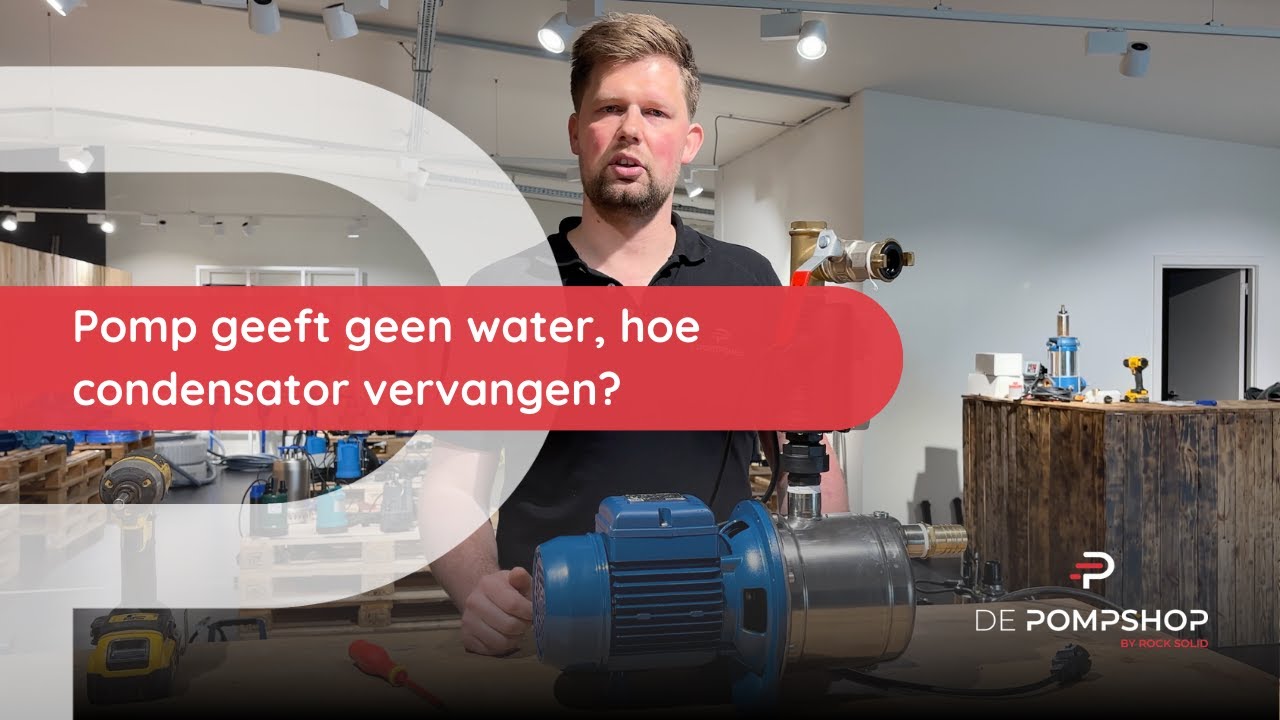 Pomp geeft geen water, hoe condensator vervangen?