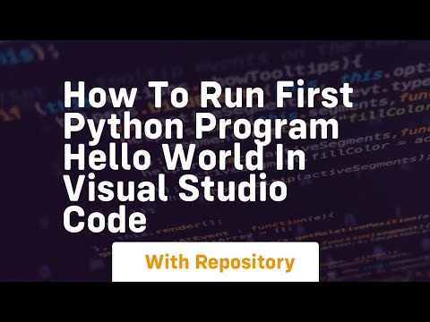 How to run first python program hello world in visual studio code