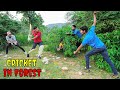 Playing cricket in deep jungle challenge         