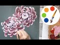 Chrysanthemum painting by a round brush, version 2
