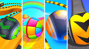 Going Balls vs Action Balls vs Tall Man Run vs Spiral Roll - All level gameplay Android, IOS