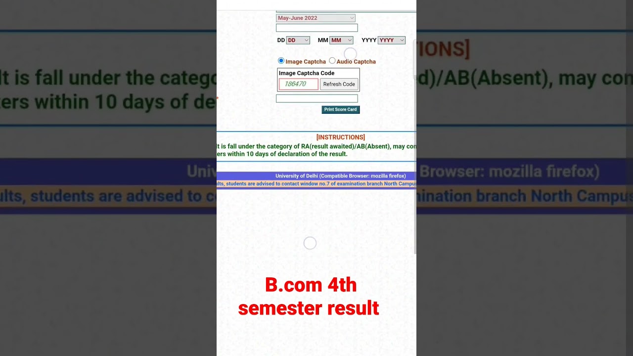 b.com 4th semester result declared 2022 