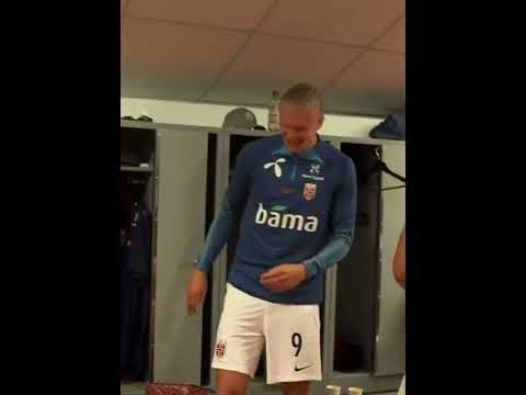 Norvegian Players Singing The Haaland Song